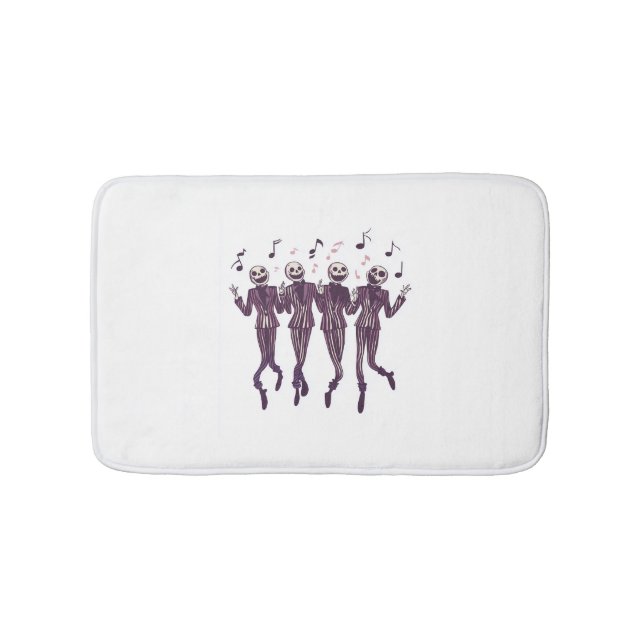 Ghost Barbershop Quartet Bath Mat (Front)