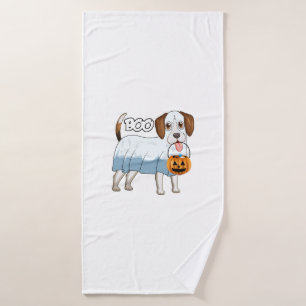 Ghost Beagle Halloween Dog Bath Towel
