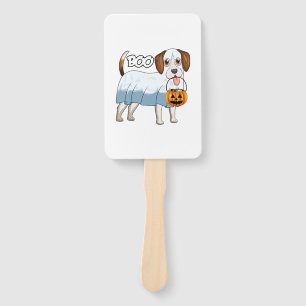 Ghost Beagle Halloween Dog Hand Fan