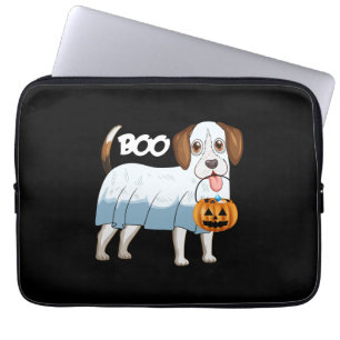 Ghost Beagle Halloween Dog Laptop Sleeve