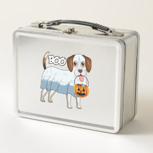Ghost Beagle Halloween Dog Metal Lunch Box