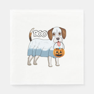 Ghost Beagle Halloween Dog Napkin
