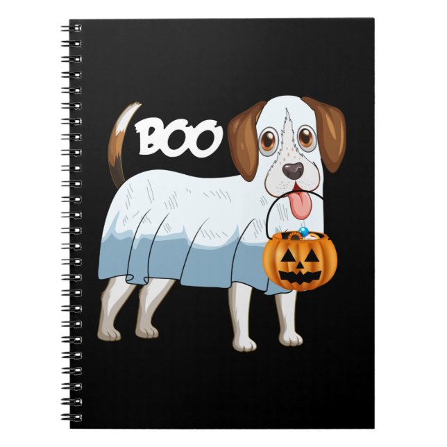 Ghost Beagle Halloween Dog Notebook (Front)