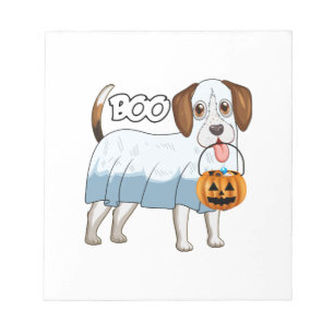 Ghost Beagle Halloween Dog Notepad