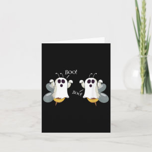 Ghost Bees Saying Boo Funny Halloween Costume Wome Card