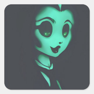 Ghost Betty Boo Square Sticker