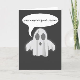 Ghost Birthday Card, Whimsical Ghost Card