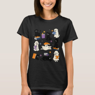 Ghost Black Dog Reading Books Lover Bookish T-Shirt