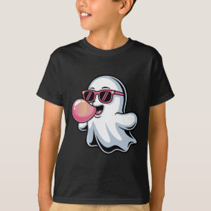 Ghost Blowing Pink Bubblegum Halloween Toddler Boy T-Shirt