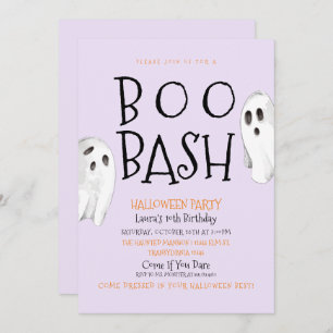 Ghost, Boo Bash Halloween Invitation