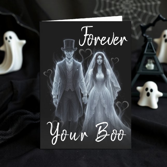 Ghost Boo Gothic Husband Wife Halloween Birthday Card (Ghost Boo Gothic Husband Wife Halloween Birthday Card
)