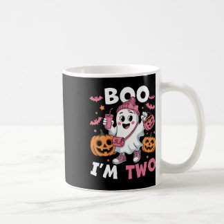 Ghost Boo I'm Two 2nd Birthday Kids Halloween Groo Coffee Mug