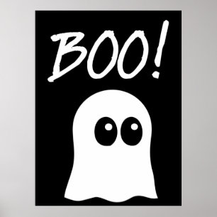 Ghost Boo, play ghost design Poster