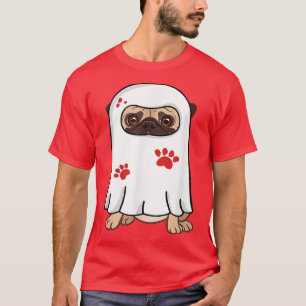 Ghost Boo Pug Cute Dog Halloween Costume Pug-o-wee T-Shirt