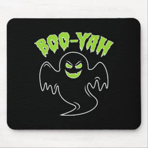 Ghost Boo Yah Halloween Shirt Funny Spooky Creepy Mouse Pad