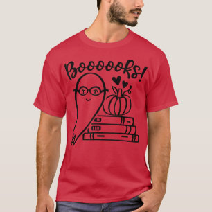 ghost book reading halloween teacher T-Shirt