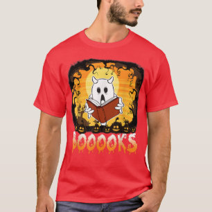 Ghost Booooks Halloween Boo Reading Books  T-Shirt