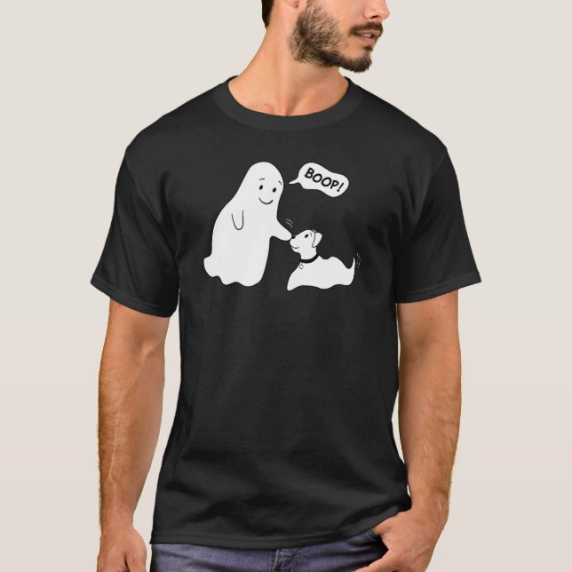 Ghost Boops A Dogs Nose T-Shirt (Front)