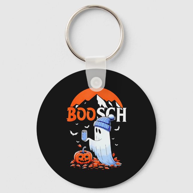 Ghost Boosch Beer Halloween  Key Ring (Front)