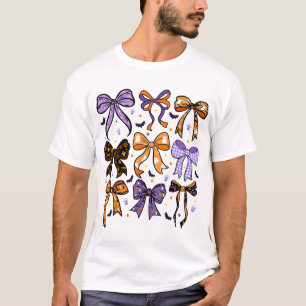 Ghost Bow Coquette Halloween Spooky Season Women T-Shirt