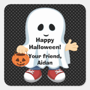 Ghost Boy Kids Halloween Sticker