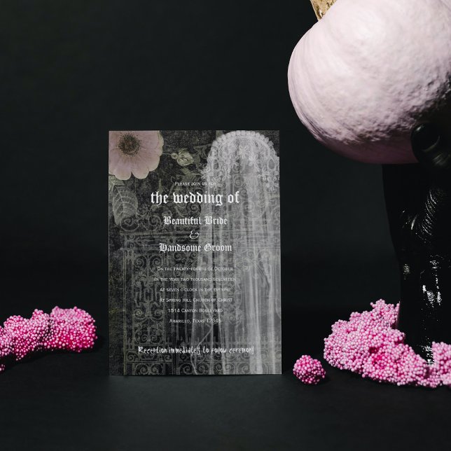 Ghost Bride Night Gothic Wedding Invitation (Creator Uploaded)