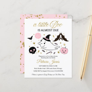 Ghost Budget Halloween Baby Shower Invitation