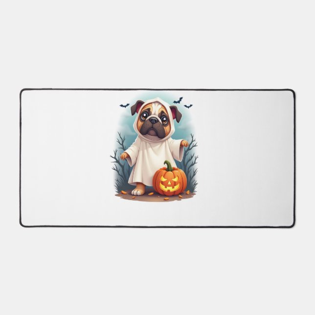 Ghost Bulldog Boo Desk Mat (Front)