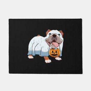 Ghost Bulldog Halloween Dog Doormat