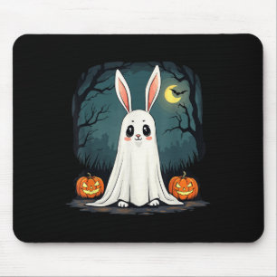 Ghost Bunny Halloween Tee Boohop! Cute Ghost Bunny Mouse Pad