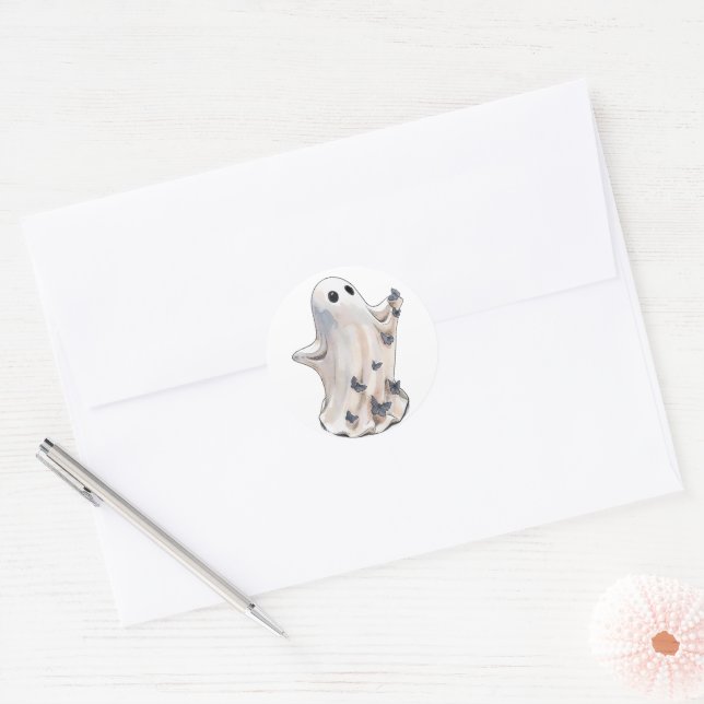 Ghost butterfly stickers Halloween  (Envelope)