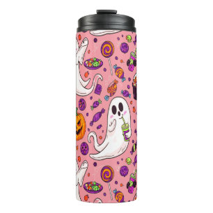 Ghost Candy Halloween Cute to Spooky Sweet Thermal Tumbler
