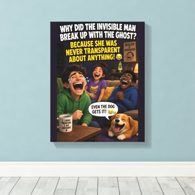 Ghost Canvas Print (Insitu(Wood Floor))