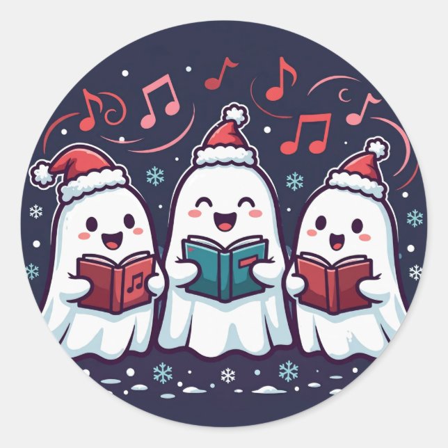 Ghost Carolers Sticker (Front)