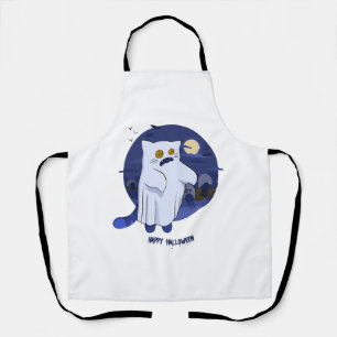 Ghost Cat Apron