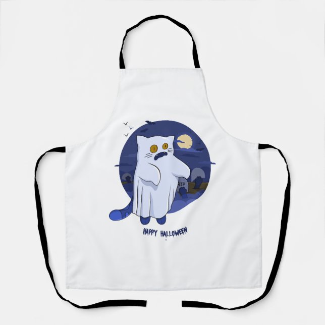 Ghost Cat Apron (Front)