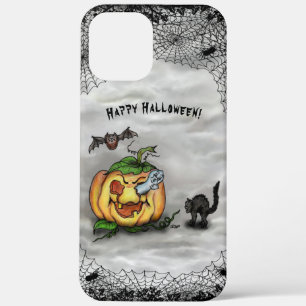 Ghost , Cat , Bat and Pumpkin , Happy Halloween! iPhone 12 Pro Max Case