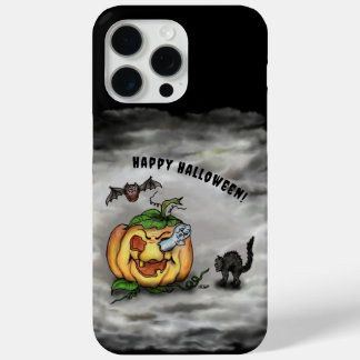 Ghost , Cat , Bat and Pumpkin , Happy Halloween! iPhone 15 Pro Max Case