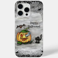 Ghost , Cat , Bat and Pumpkin , Happy Halloween!