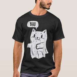 Ghost Cat Boo Halloween Animal Pet Men Women Kids T-Shirt