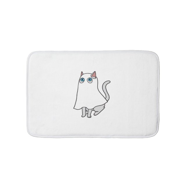 Ghost Cat Classic T-Shirt_1 Bath Mat (Front)