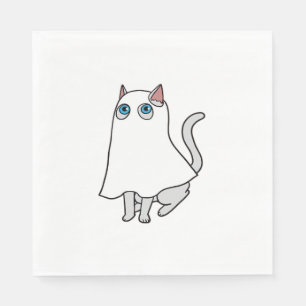 Ghost Cat Classic T-Shirt_1 Napkin