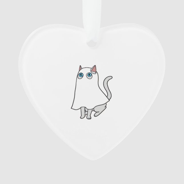 Ghost Cat Classic T-Shirt_1 Ornament (Front)