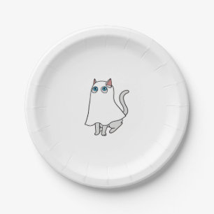 Ghost Cat Classic T-Shirt_1 Paper Plate