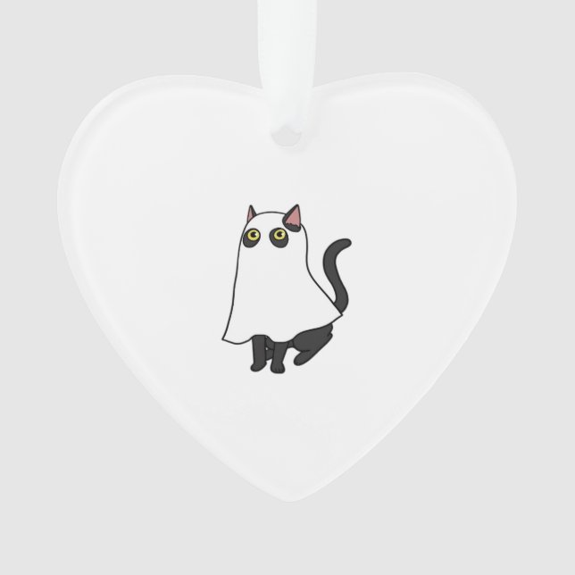 Ghost Cat Classic T-Shirt_2 Ornament (Front)