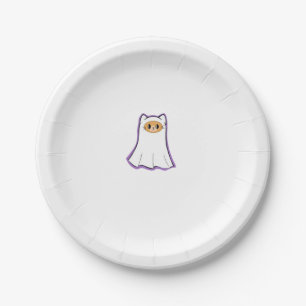 ghost cat Classic T-Shirt_3 Paper Plate