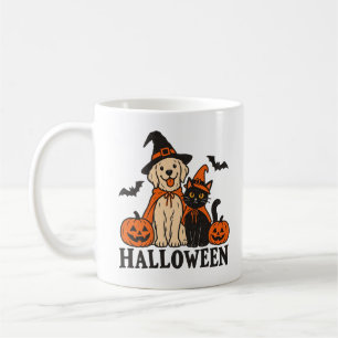 Ghost Cat & Dog Halloween Mug 