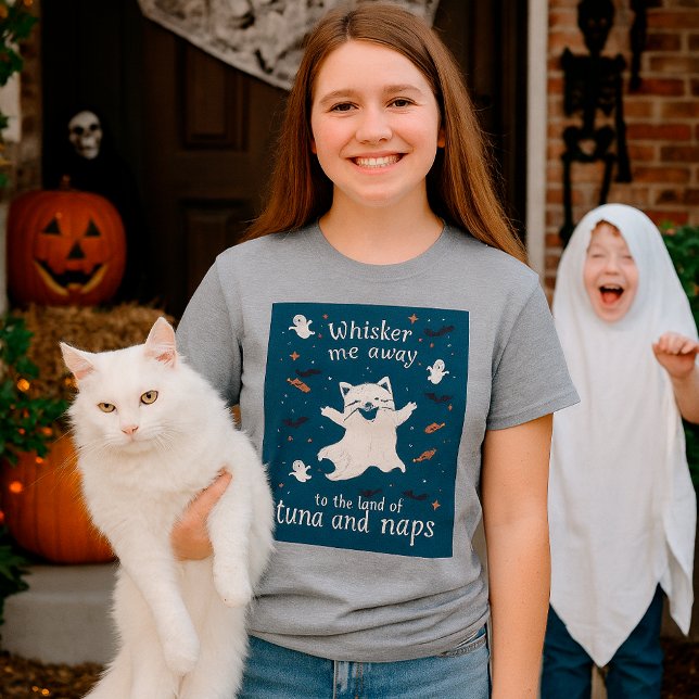 Ghost Cat Funny Quote | Spooky Cute Cat  T-Shirt (Creator Uploaded)