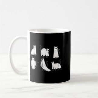Ghost Cat Halloween Cat Lover Black Cat Spooky Coffee Mug