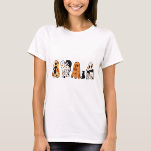 Ghost Cat Halloween Ghost Black Cat Spooky Season T-Shirt